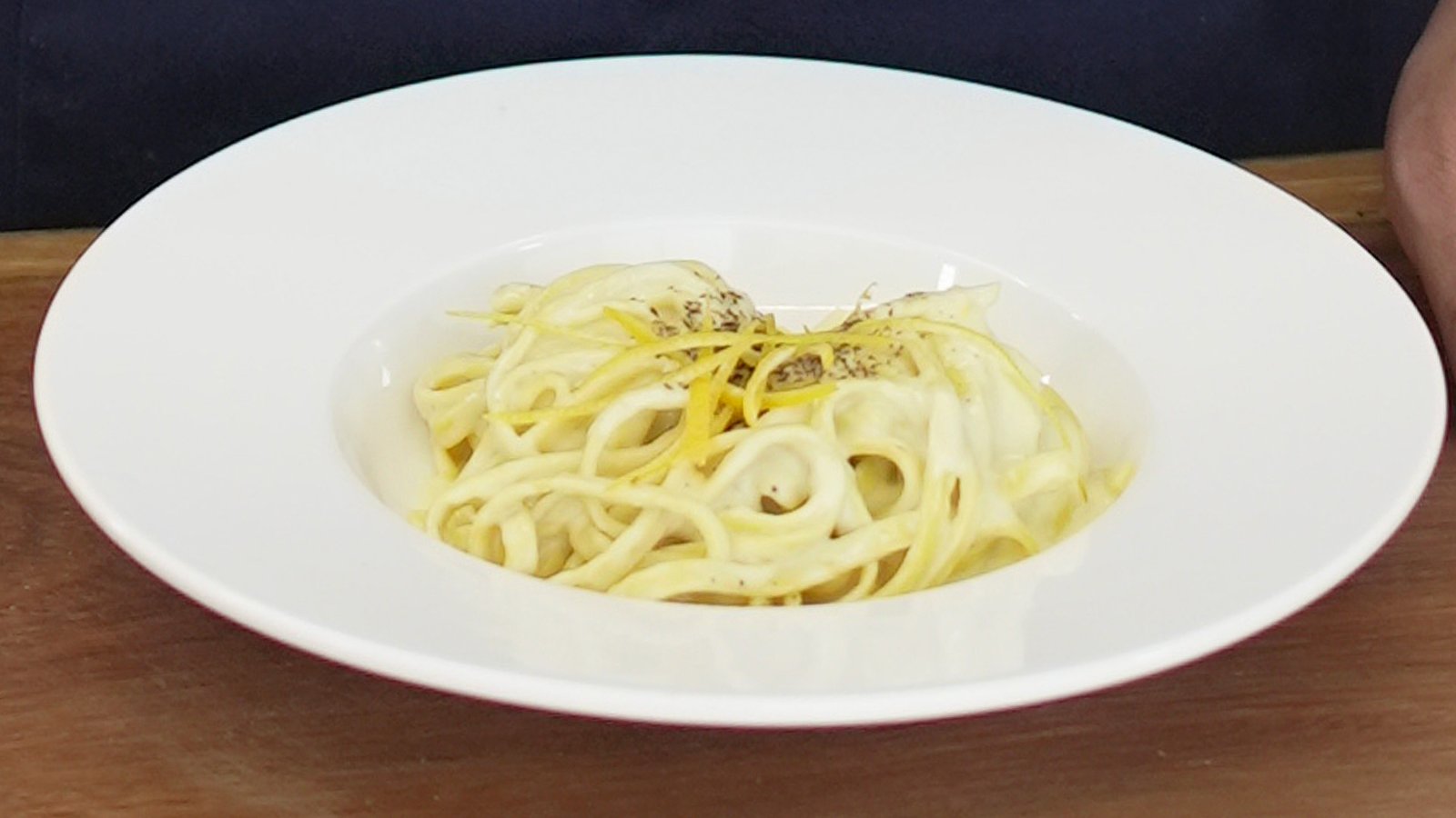 Fetuccini con salsa de limón